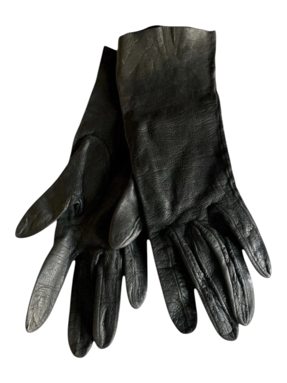 Black Leather Gloves Fits EXTRA SLIM SMALL HANDS. Gorpcore Accessories XS